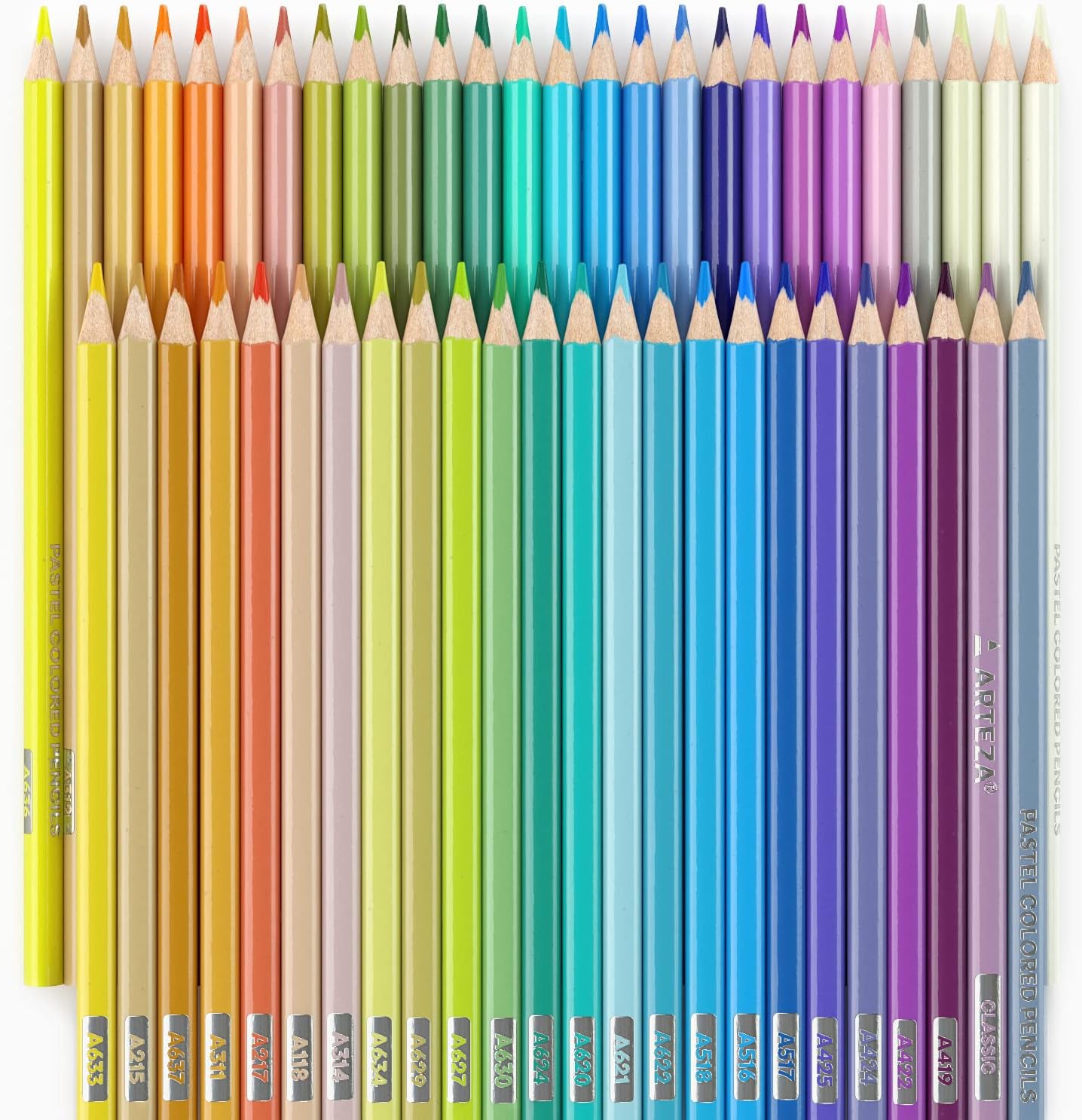 ARTEZA Colored Pencils Sets Of 50 Triangular Grip, Pre-Sharpened Pencils Set
